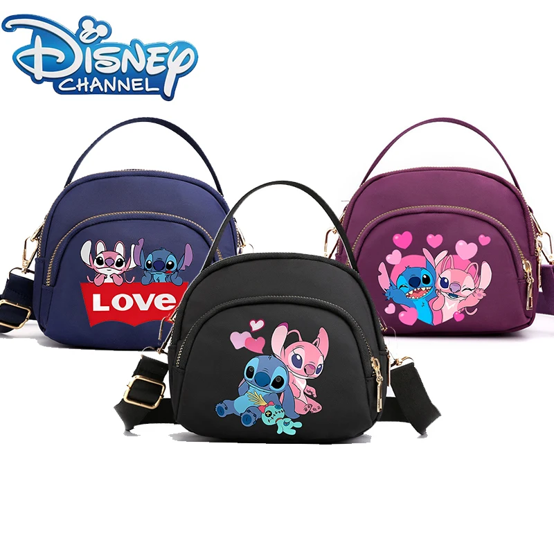 Disney Lilo & stitch, bolsos cruzados para mujer, bolso de hombro para teléfono móvil con cremallera, Mini bolsos multifunción para mujer, monedero