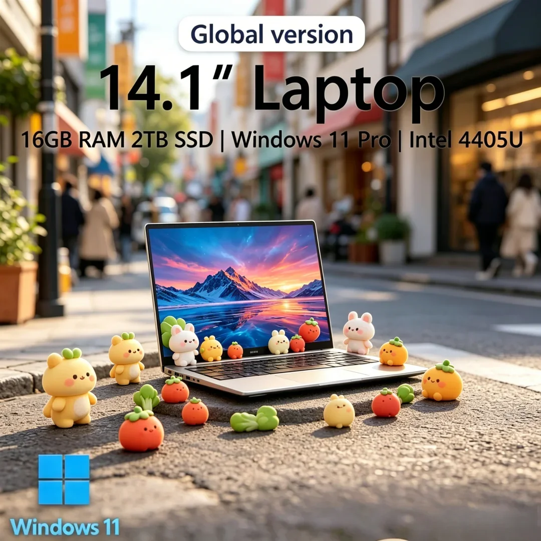 

2026 Arcane Compact 14.1 Inch Gaming PC Intel 4405U Cryptoslim 16GB RAM 2TB SSD 1920*1080 Windows 11 Pro Cerebral Sleek Study