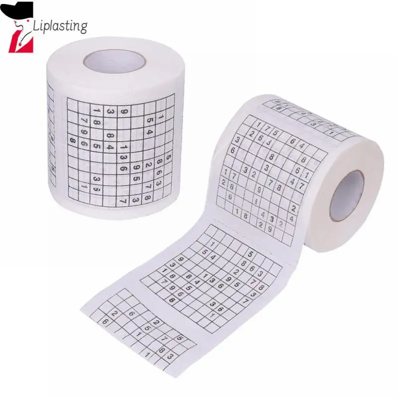 Durable Sudoku Printed Tissue Paper Toilet Rolling Paper Good Puzzle Game Wood Pulp Toilet Paper