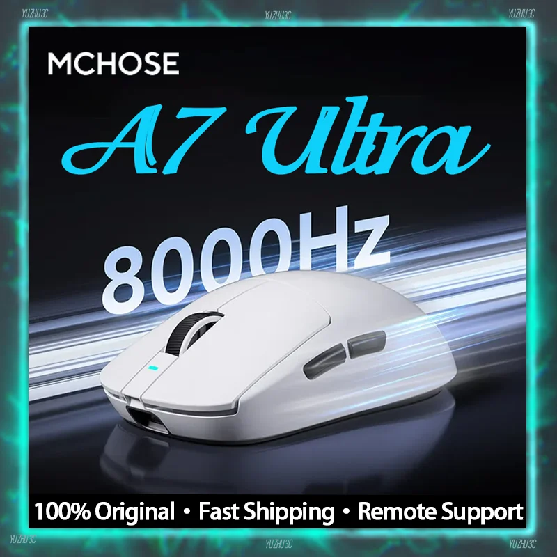 

Игровая мышь MCHOSE A7 2,4G Wireless A7 Pro Ultra Mouse PAW3950 E-Sport Special 8K Polling Rate Максимальная скорость Беспроводная связь с ключом