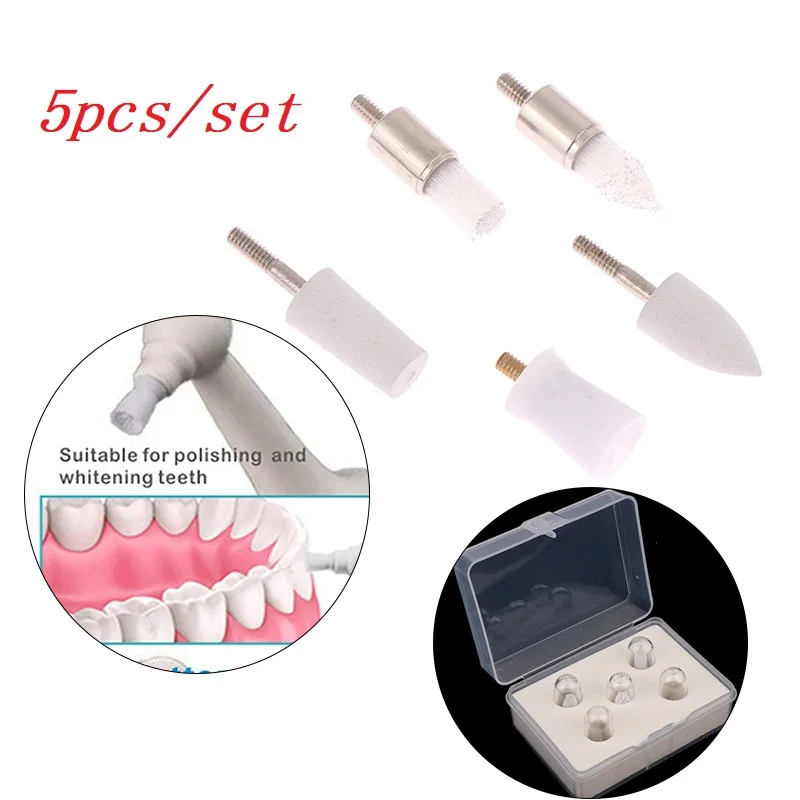 5Pcs/Box Tooth Polisher Whitening Electric Teeth Remover Stain Plaque Head Replacement