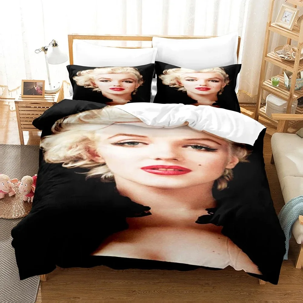 3D Printed Marilyn Monroe Bedding Set Duvet Cover Bedroom Comforter Cover Single Twin King Size Quilt Cover Home Textile