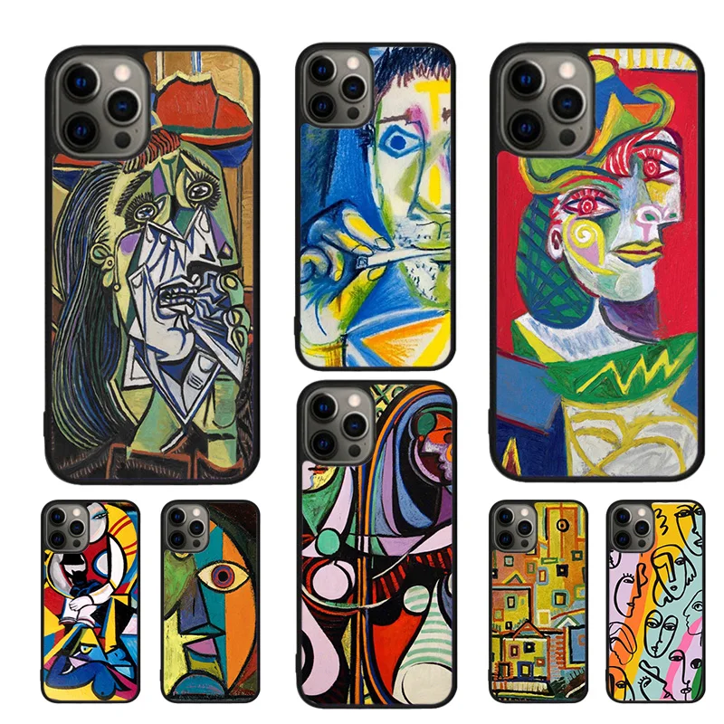 Picasso Abstract Art Painting Mobile Phone Cases Cover For iPhone 16 15 14 12 13 mini 11 Pro MAX apple 7 8 Plus SE2020 Coque