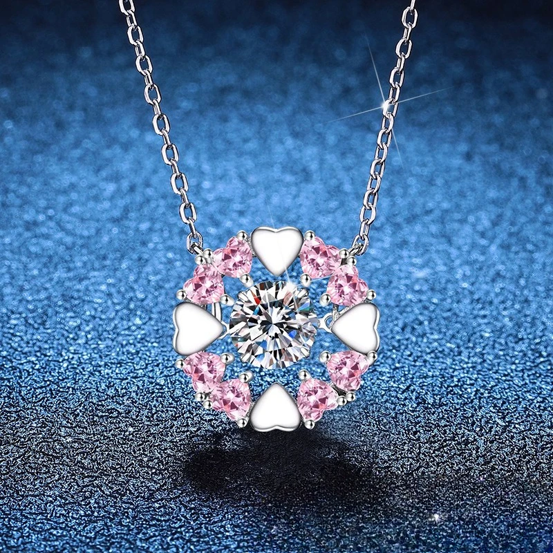 

Новое ожерелье с динамическим сердцем из чистого серебра S925, ожерелье с подвеской в виде сердца, подарок на День святого Валентина, свадебные украшения