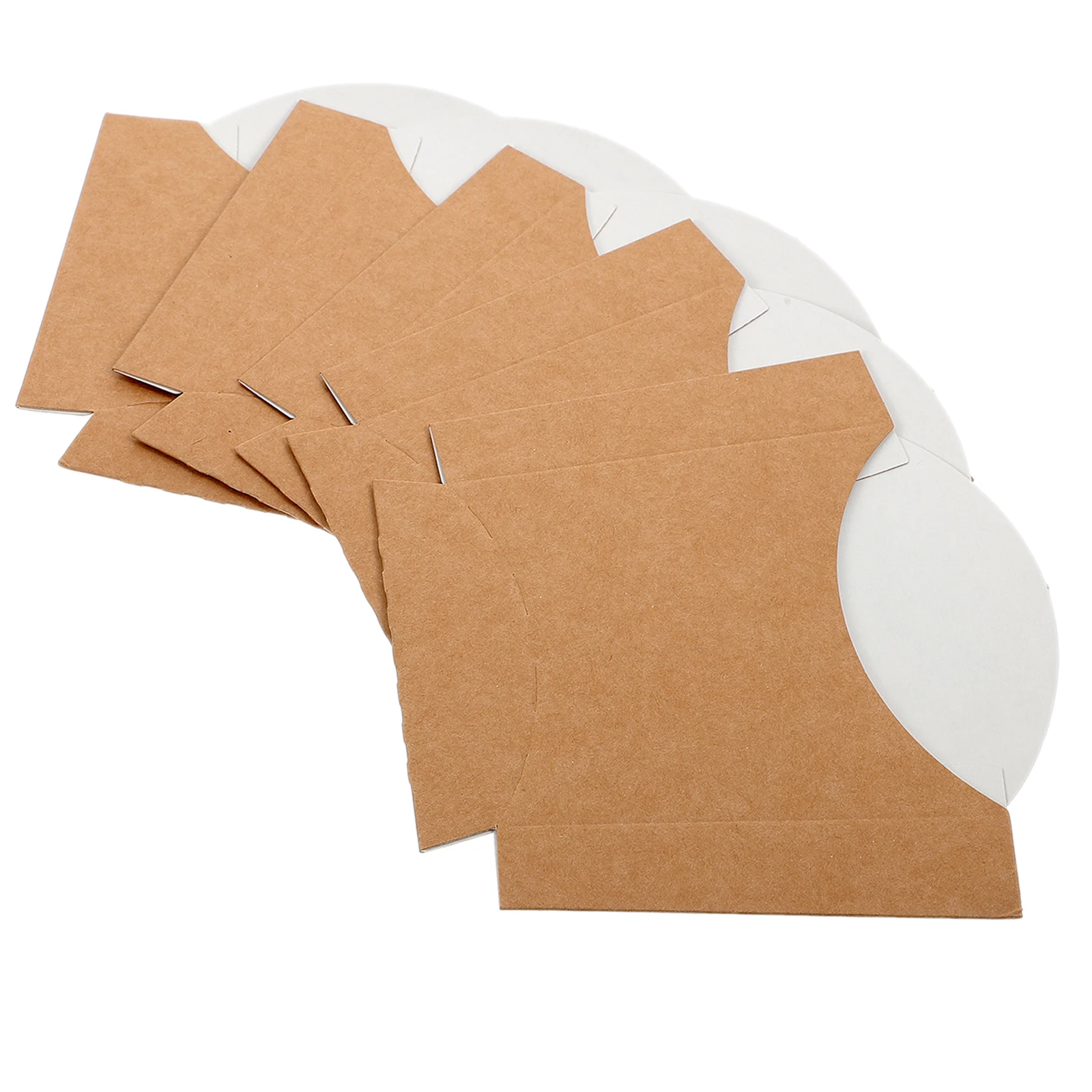 

100pcs Snack Packaging Boxes Kraft Paper French Fries Holder Take Out Containers Food Storage Baked Fried Safe Eco Friendly