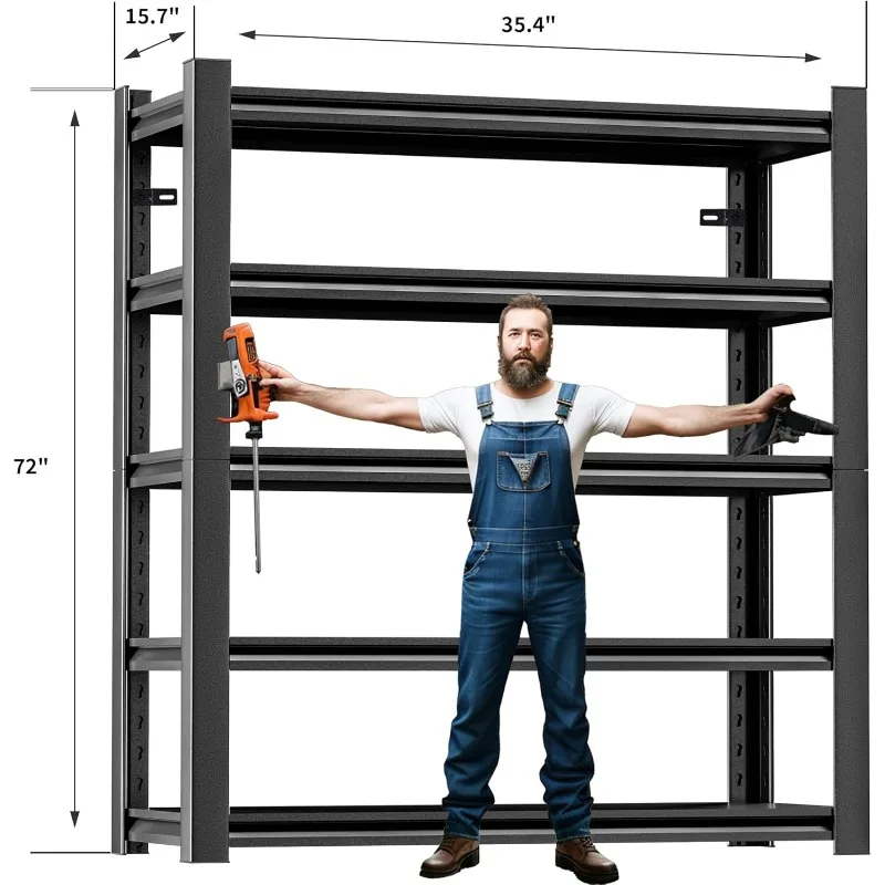 Garage Shelving,2 Pieces 72