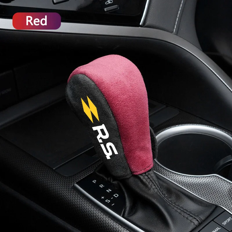 Car Shift Handle Covers Non-Slip Gear Set Cover For Renault RS Sport Megane 3 4 2 Clio 5 Line Sandero Scenic Logan Twingo Koleos