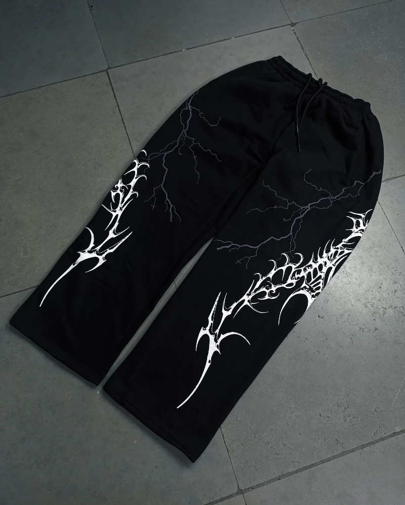 

Men's Printed Casual Gym & Casual Wear Straight-Leg Loose-Fit Athletic Pants with Elastic Waistband, Breathable Durable Fabric