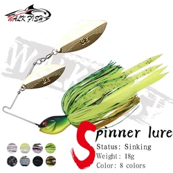 WALK FISH 1PCS Spinner Bait 18G Metal Lure Hard Fishing Lure Spinner Lure Spinnerbait Pike Swivel Fish Tackle Wobbler pesca