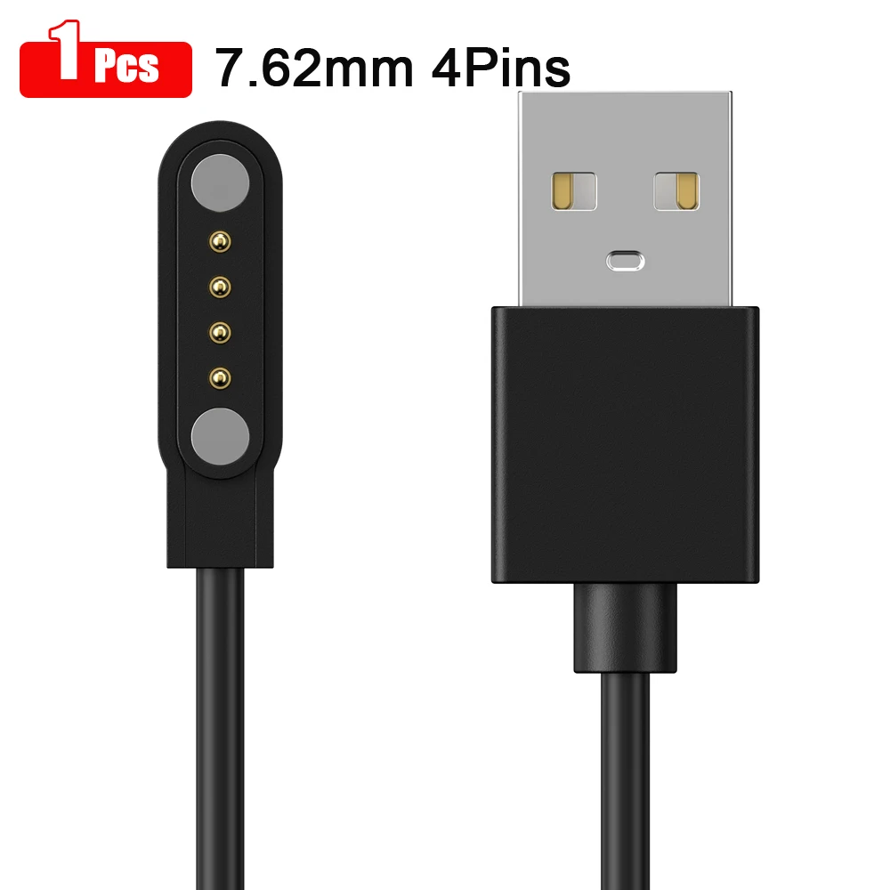 Cavo Di Ricarica Magnetico Universale Per Smartwatch – 2 Pin Con Passo 7.62mm, Lunghezza 100cm