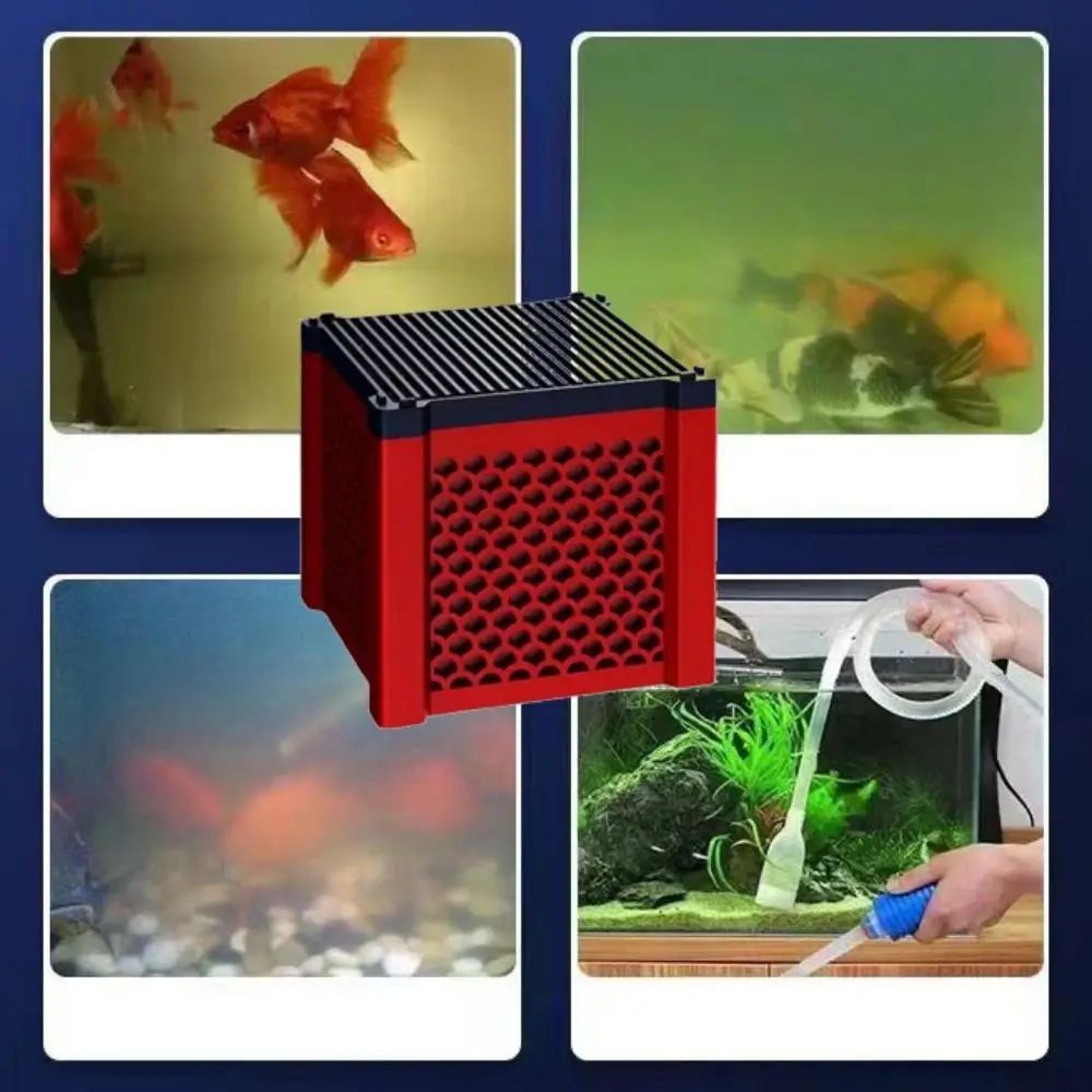 Honeycomb Water Purifying Magic Cube Plastic Strong Filtration Absorption Fish Tank Water Purifier Red Water Purifier Cube