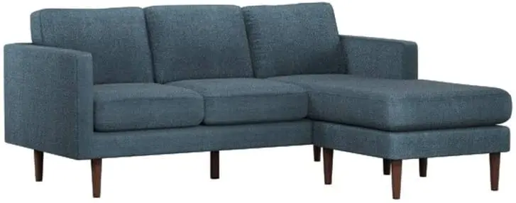 

Anx Modern Upholstered Sofa with Reversible Sectional Chaise, 80"W, Denim Blue