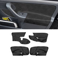 For VW Golf 5 MK5 Jetta Bora 2005 2006 2007 2008 2009 2010 Car Interior Door Panel Armrest Black Suede Leather Cover Only 4 Door