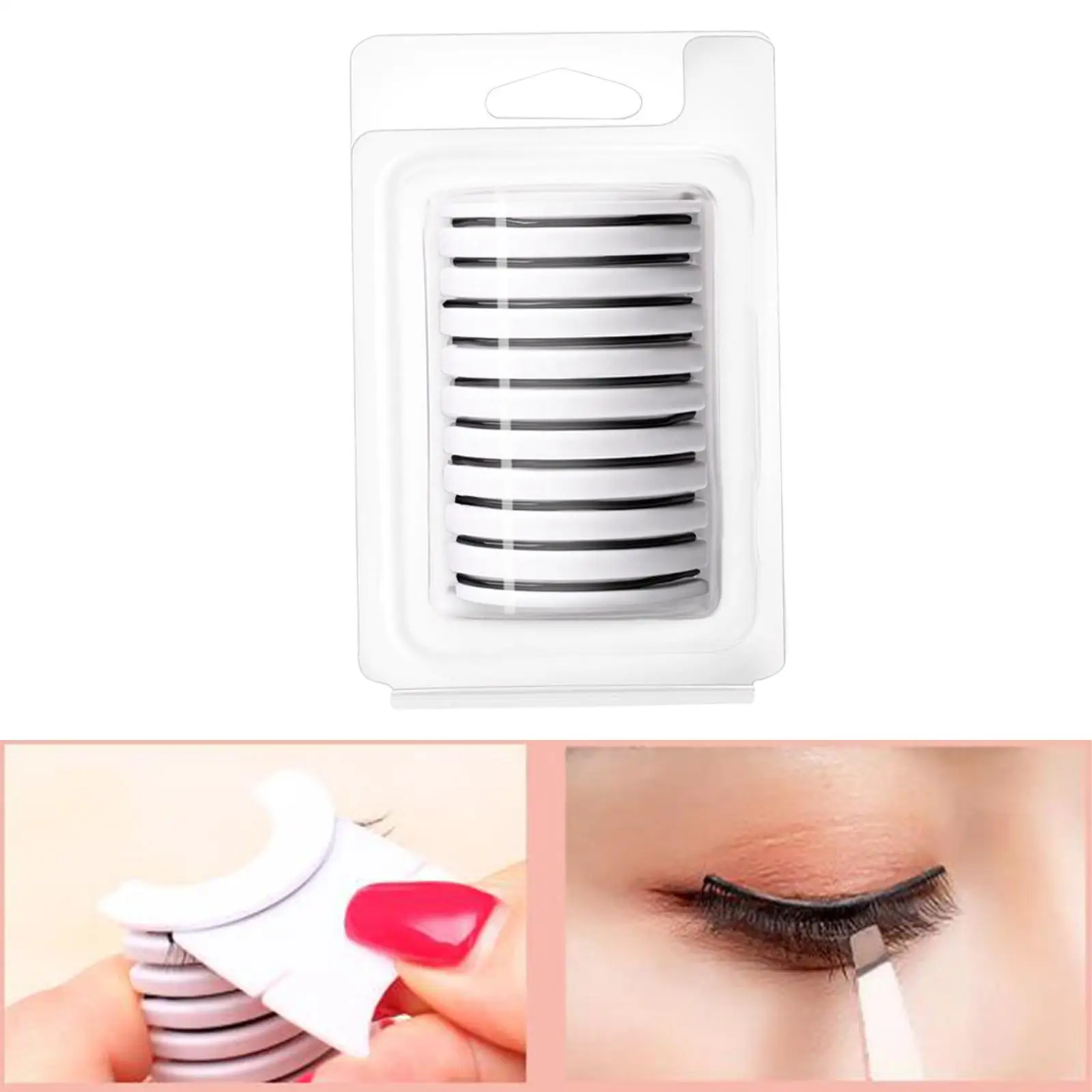 10Pcs Self Adhesive Eyelashes Glue Strips Sweat  Oil  for Makeup