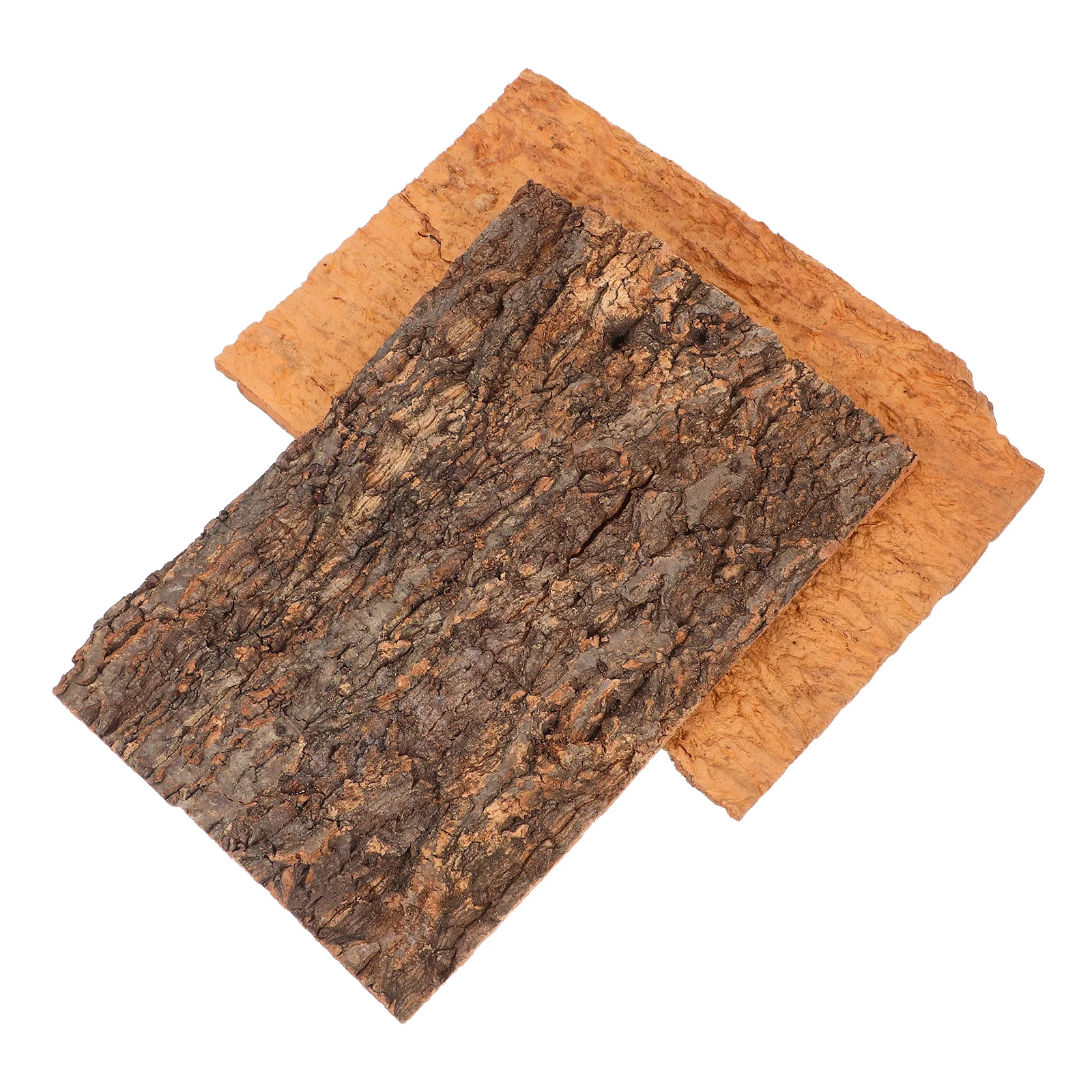 

2pcs Reptile Climbing Platform Premium Cork Bark For Terrarium Decor Turtle Bask Platform Snake Lizard Habitat Decoration