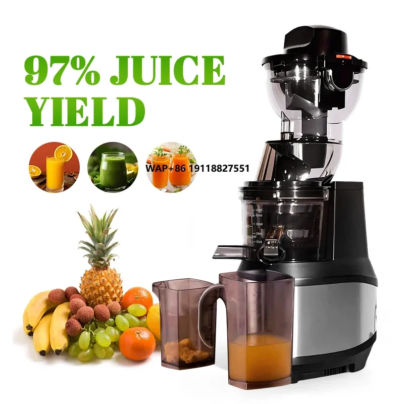 

MOSEENER 85mm Electric Juicer Extractor BPA-Free Slow Juicer Stainless Steel Commercial Juicer Wide Mouth Cold Press for Home