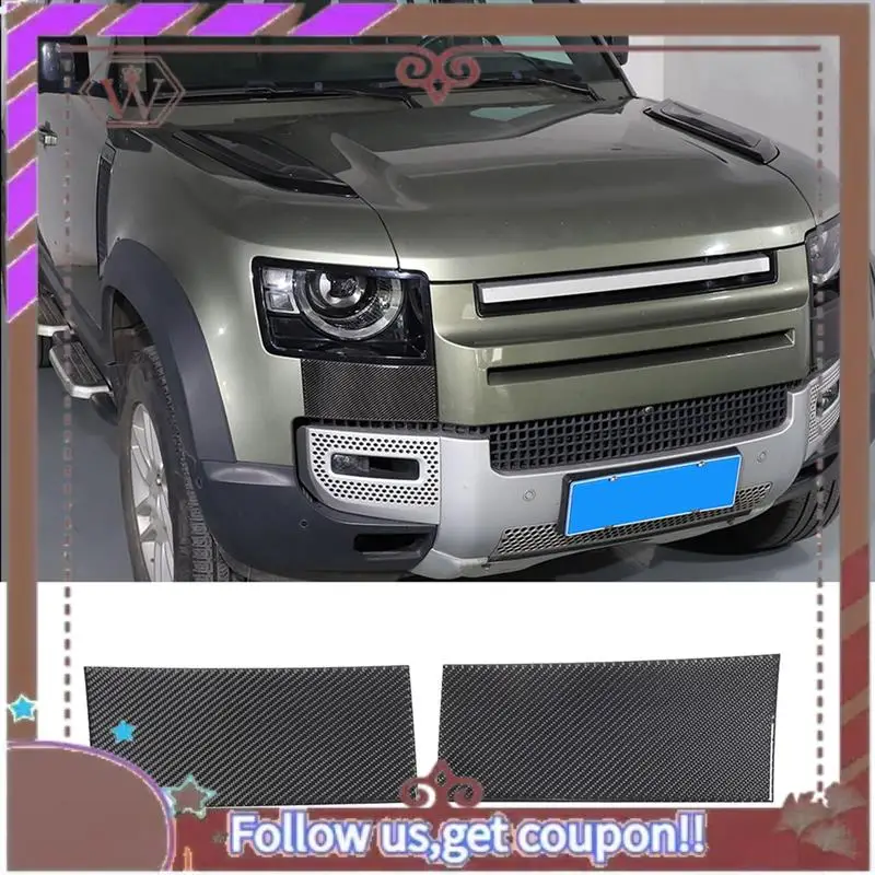 

A57E-углеродное волокно для Land Rover Defender 90 110 130 2020-2024, нижняя панель фар, накладка, внешние аксессуары