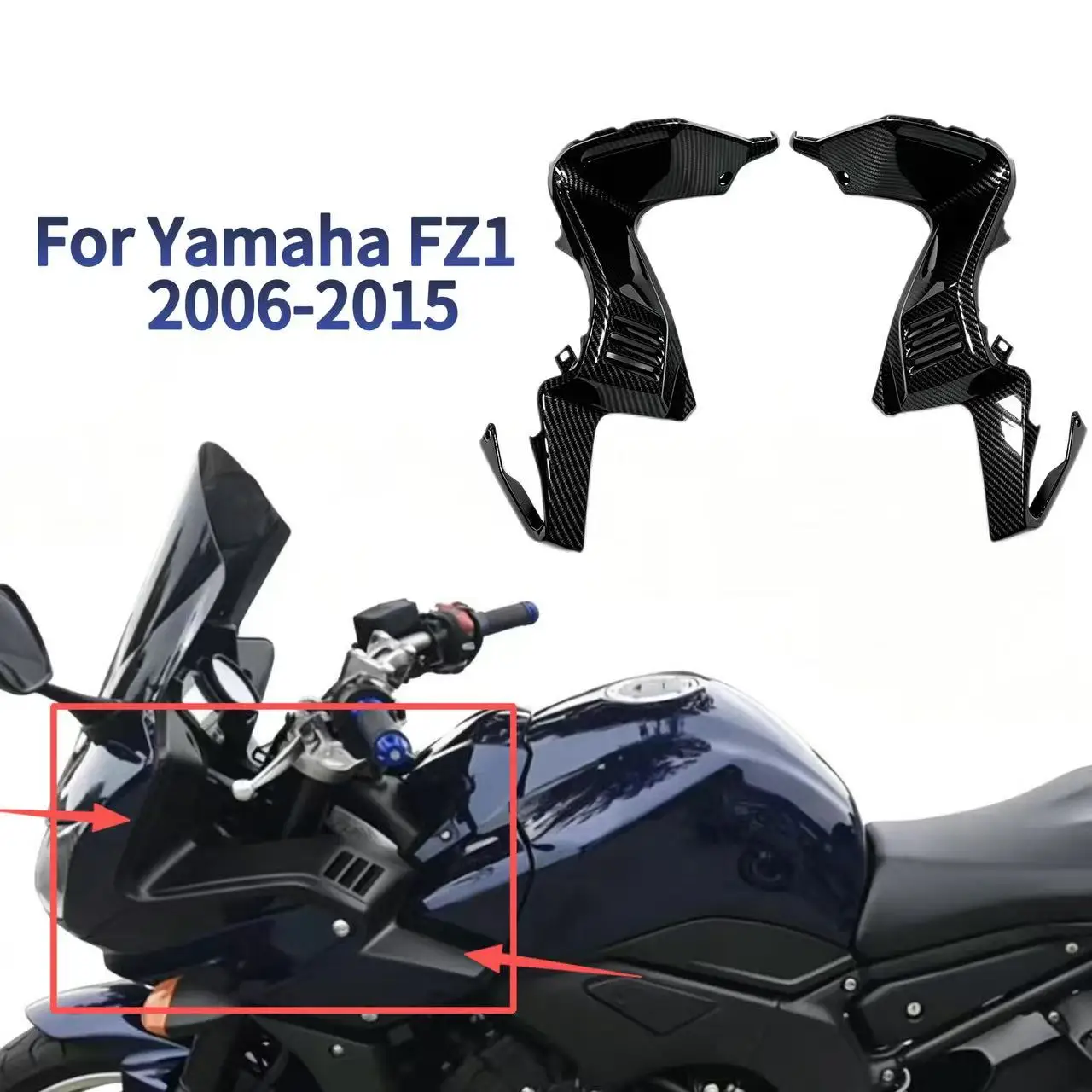 For Yamaha FZ1 FZ-1 2006-2015 FZ1S FAZER Motorcycle Left Or Right Molding Head Tube Cover The line Box Fairing Face Cover