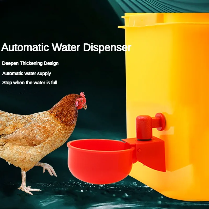 Chicken Duck Drinking Bowl Poultry Automatic Waterer Easy To Install Plastic Poultry Breeding Drinking Cup Goose Quail Waterer