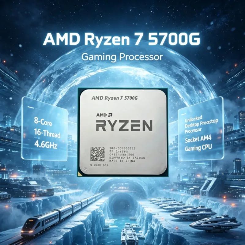 AMD Ryzen 7 5700G Desktop Processor 7nm 4.6GHz 100-000000263 8-Core 16-Thread AM4 16MB L3
