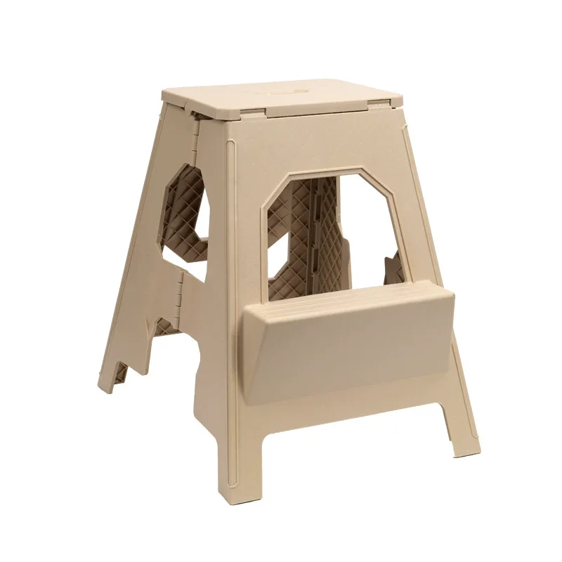 Folding Ladder Step Stool Portable 2 Step Thickened Foldable Plastic Stool Home Kitchen Camping