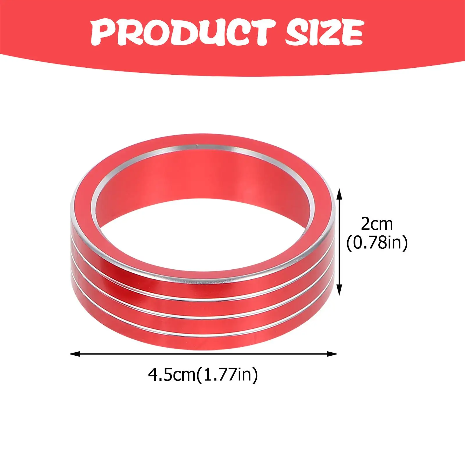 3 قطع غطاء مقبض مكيف الهواء ديكور السيارة الداخلي للنساء إكسسوارات الحلقة سبائك الألومنيوم
