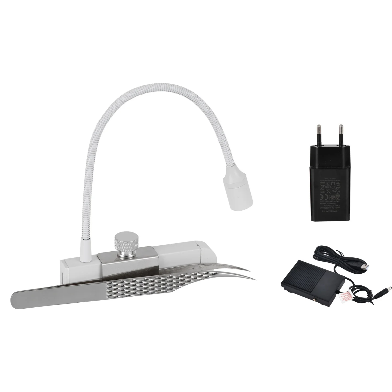 Eyelash Extension UV Curing LED Lamp Portable Tweezer Light Foot Switch For Lash Technicians Home Salon Travel Gift For Women