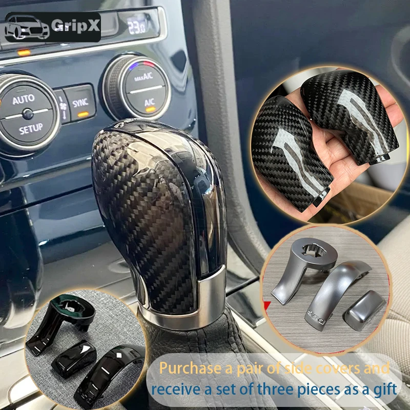 

True Carbon Fiber gear Knob cover shifter trimDSG for VW Golf 7 GTI R Tiguan Passat B7 B8 CC R20 Scirocco Jetta MK6 GLI interior