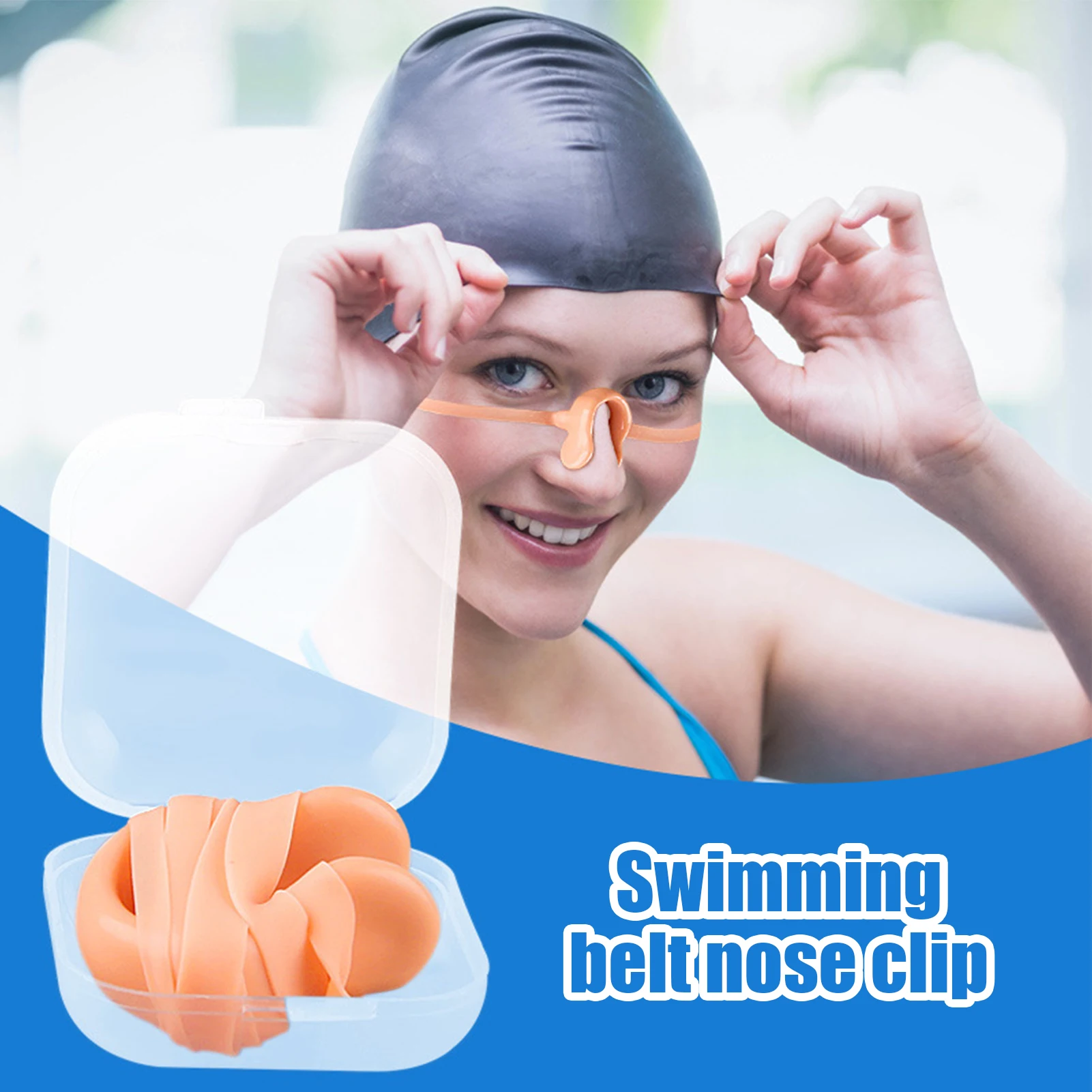 

Surfing Nose Plug Protector Silicone Swimming Nose Clip Waterproof Water Sports Training Supplies With Adjustable Elastic Strap