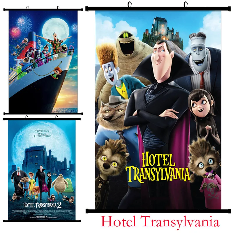 Nuovo Anime Hotel Transylvania Tela Appeso a parete Pittura Home Decor Anime Poster Wall Art Decorazione della stanza 40x60 CM