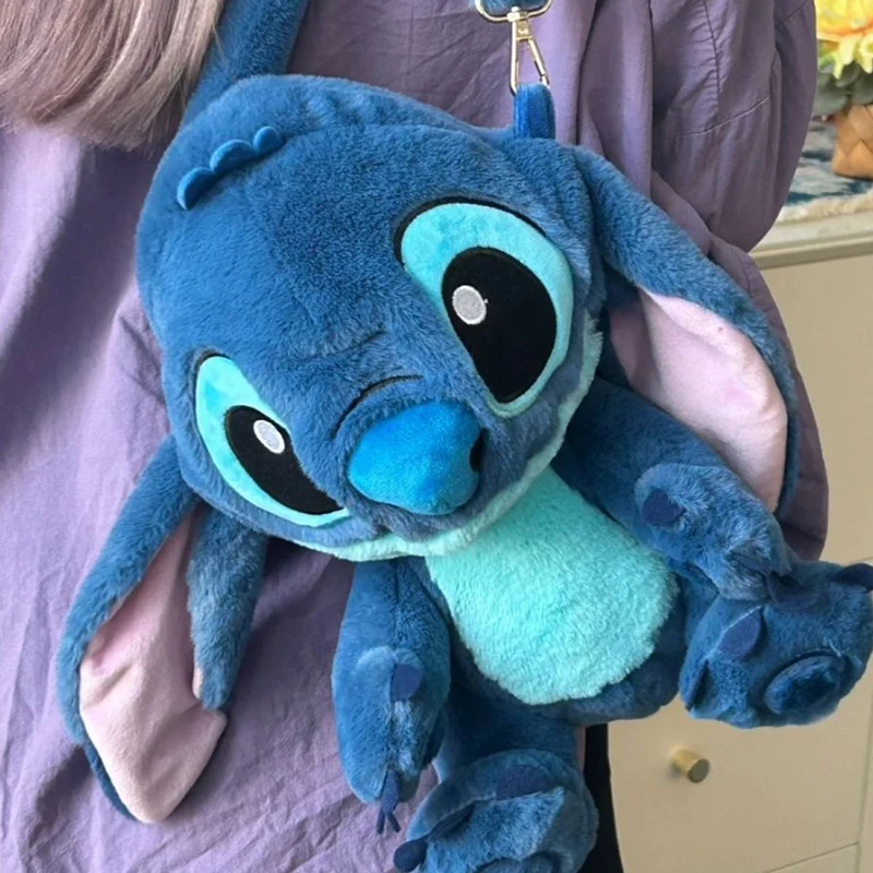 New Stitch Doll Backpack Anime Disney Girl Jk Plush Doll Large Capacity Snack Cosmetics Storage Creative Backpack Birthday Gifts