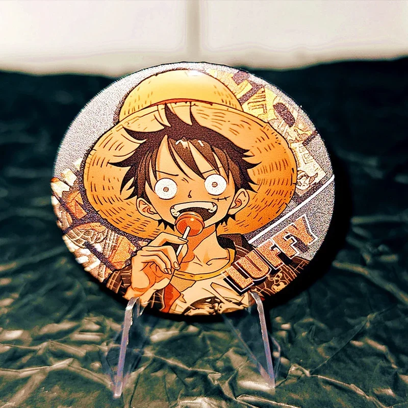 Uma peça luffy criativo dos desenhos animados micro capítulo broche animação saco periférico acessórios pingente crianças como presentes