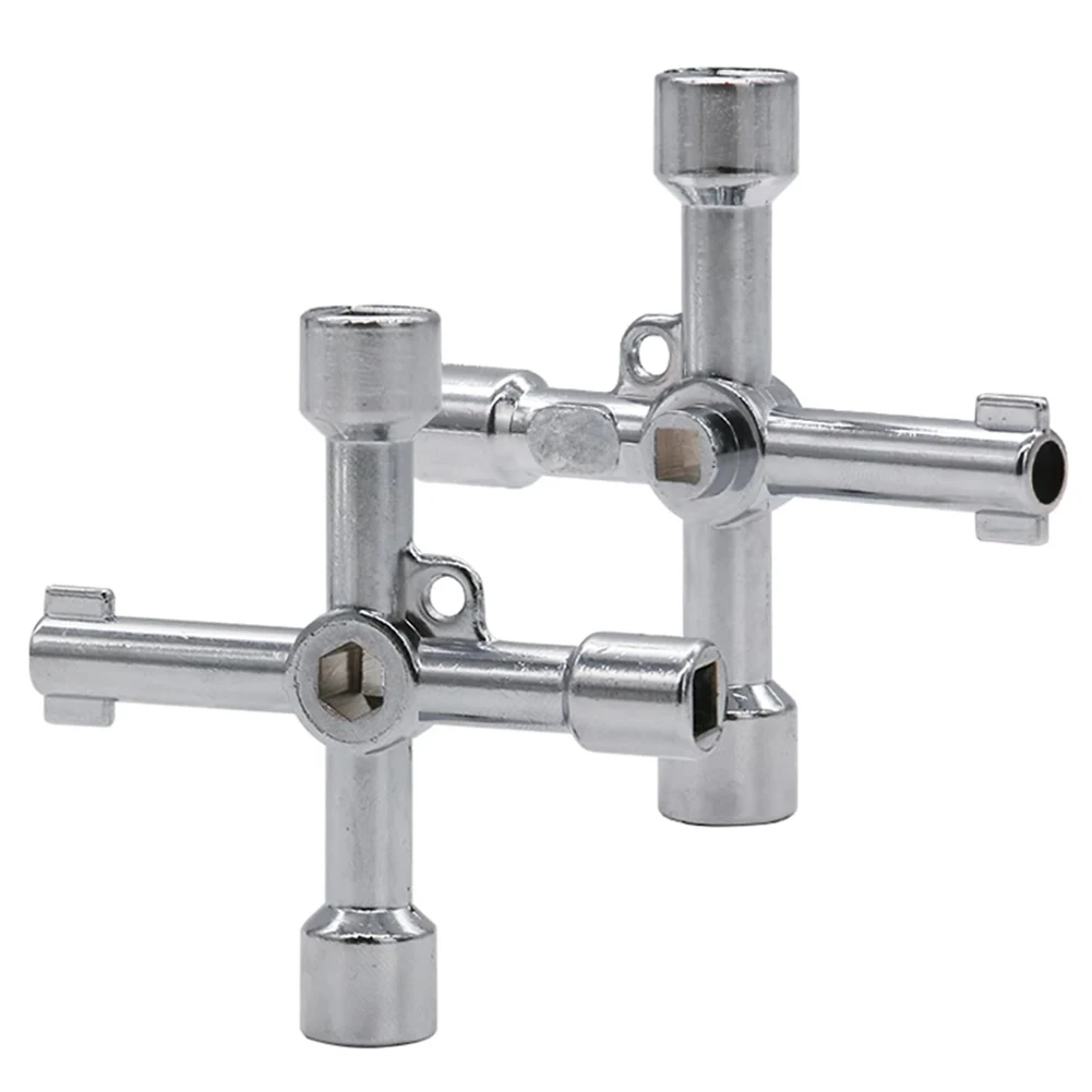 

Универсальный треугольный ключ-крестик из высококачественного материала для газовых, электрических, лифтовых шкафов и счетчиков, 4-сторонний многофункциональный крестообразный ключ