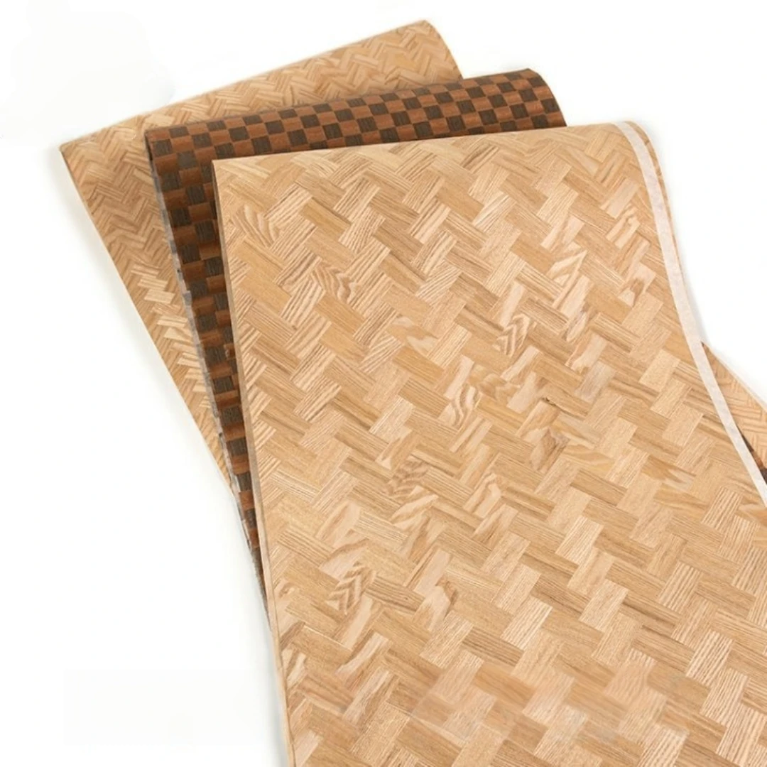 40x250cm Handmade Luxury Woven Wood Veneer For Furniture Decoration Renovation And Interior Design Projects