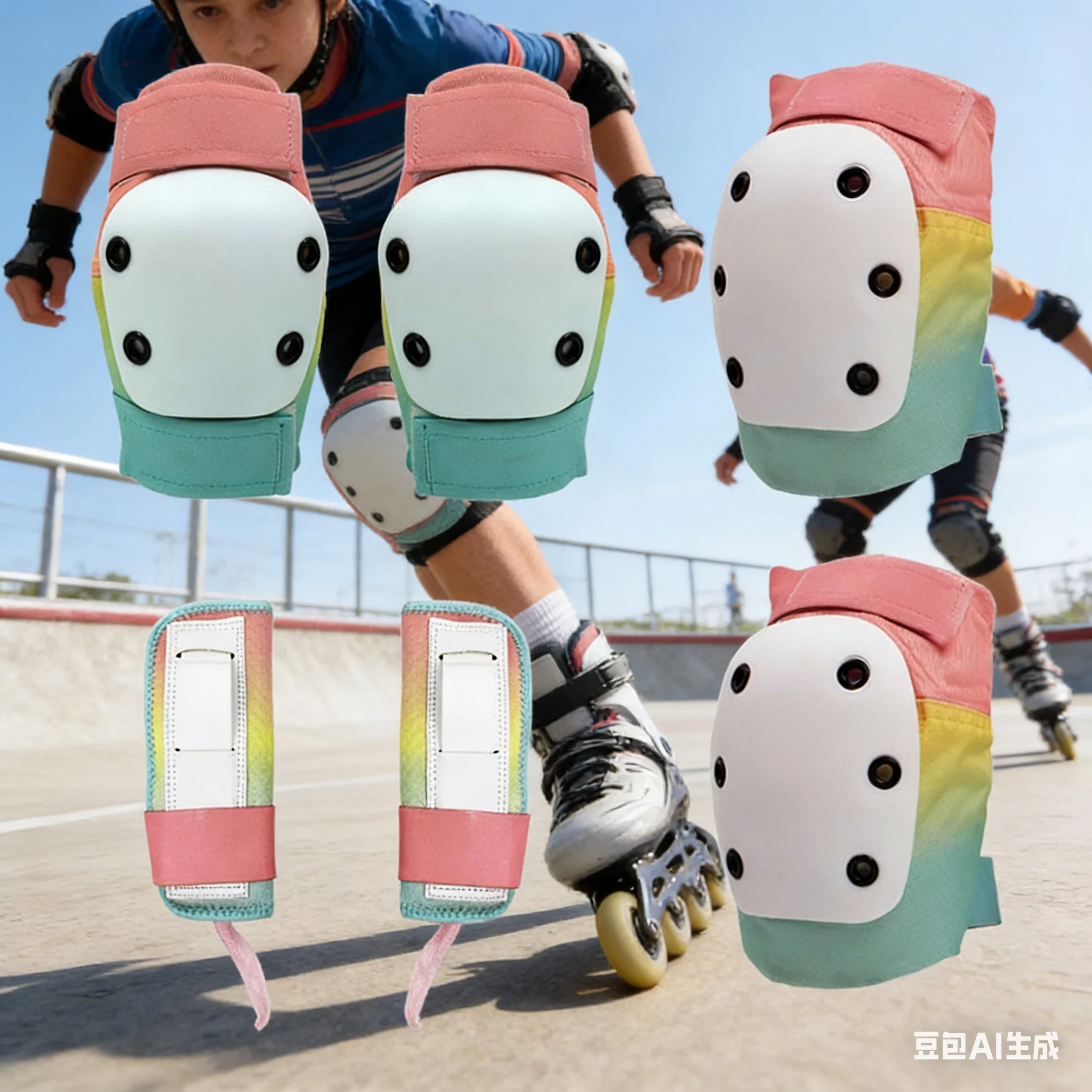 

Комплект защитного снаряжения для лыж, утолщенные защитные накладки на колено/локоть, защита от падения для скейтборда/роликовых коньков, аксессуары для снаряжения