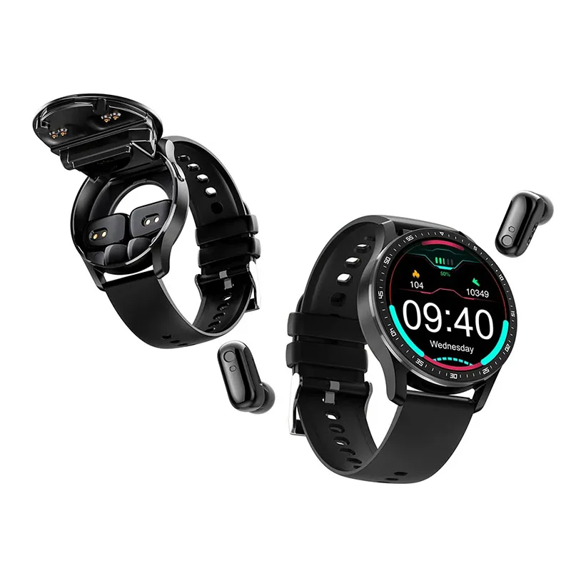 2023 New GEJIAN X7 Headset Smart Watch TWS Two In One Wireless Bluetooth Dual Headset Call Health Monitor Sport Music Smartwatch