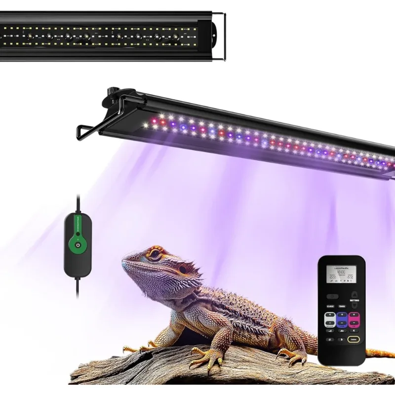 

HOME-Dimming UVB UVA лампа для рептилий с ЖК-пультом дистанционного управления 24/7 таймером для бородатого дракона, геккона, черепахи