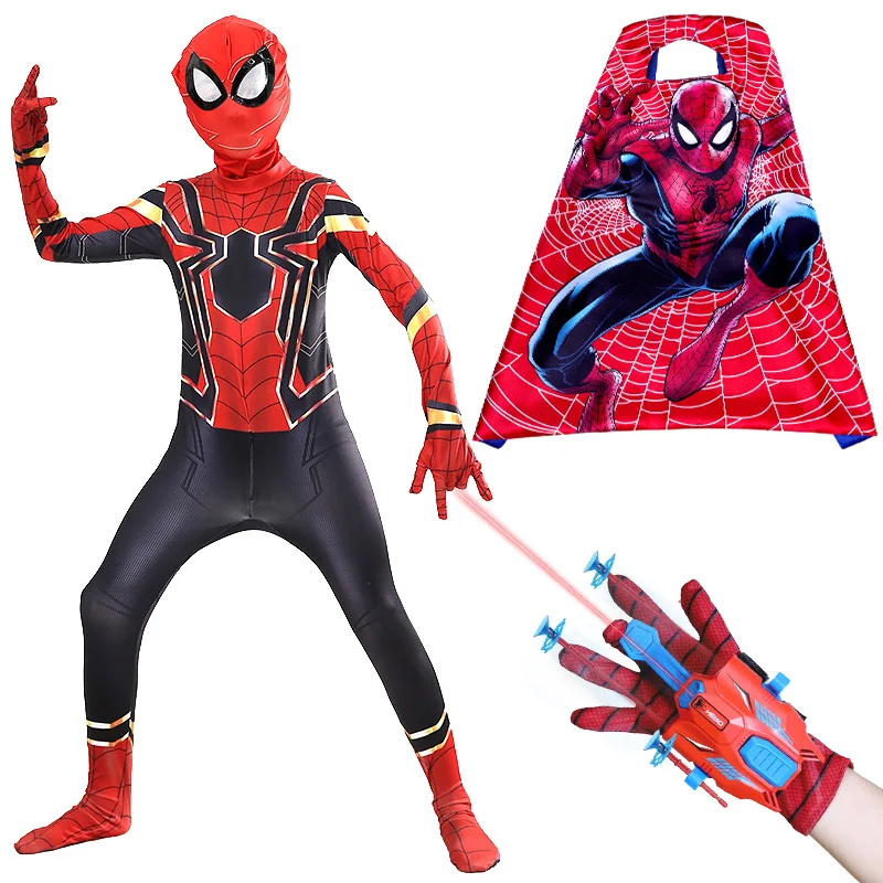 

Детский костюм Человека-паука для косплея, комбинезон супергероя, подходит для мальчиков и девочек, для Хэллоуина, вечеринок и выступлений
