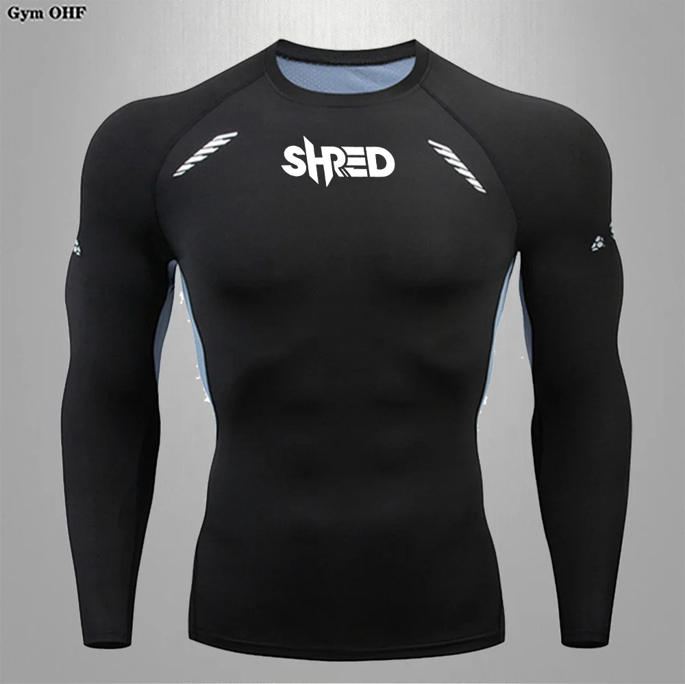 Rashgard Sport T Shirt Running Compression Shirt Men Fitness Training Long Sleeves Shirts Gym MMA Dry Fit Sport Clothes Mens