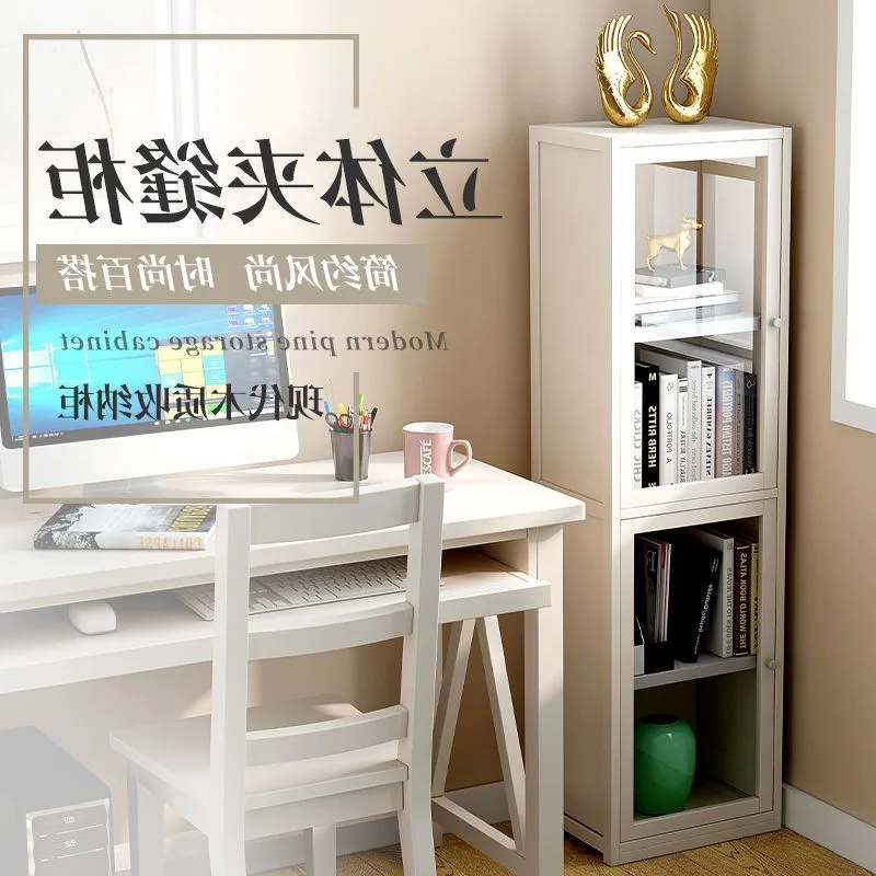 Transparent display cabinet, living room bookcase, floor-to-ceiling dustproof, simple multi-layer bookshelf, household multi-fun