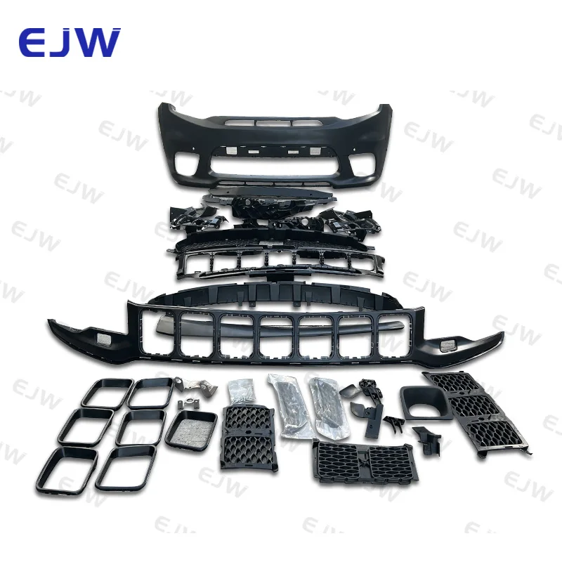 New 14-21 For Grand Cherokee Upgraded SRT Style Front Bumper Assembly High-quality Bolt-On Universal Fitment