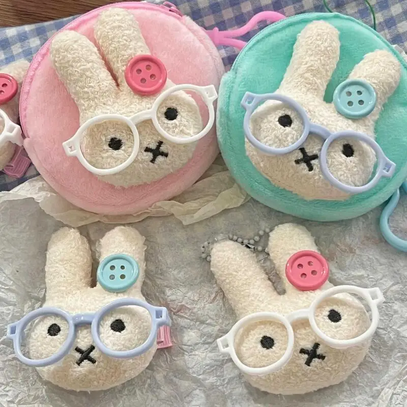 Cartoon Button Miffy Rabbit Coin Purse Wallet Backpack Pendant Hairclip Hair Accessories Storage Bag Keychain Decoration Gift