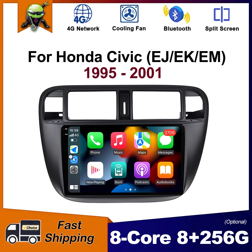 

Android OS for Honda Civic (EJ/EK/EM) 1995 - 2001 Car Radio Multimedia Stereo Player GPS Navigation Wireless Carplay WiFi DSP