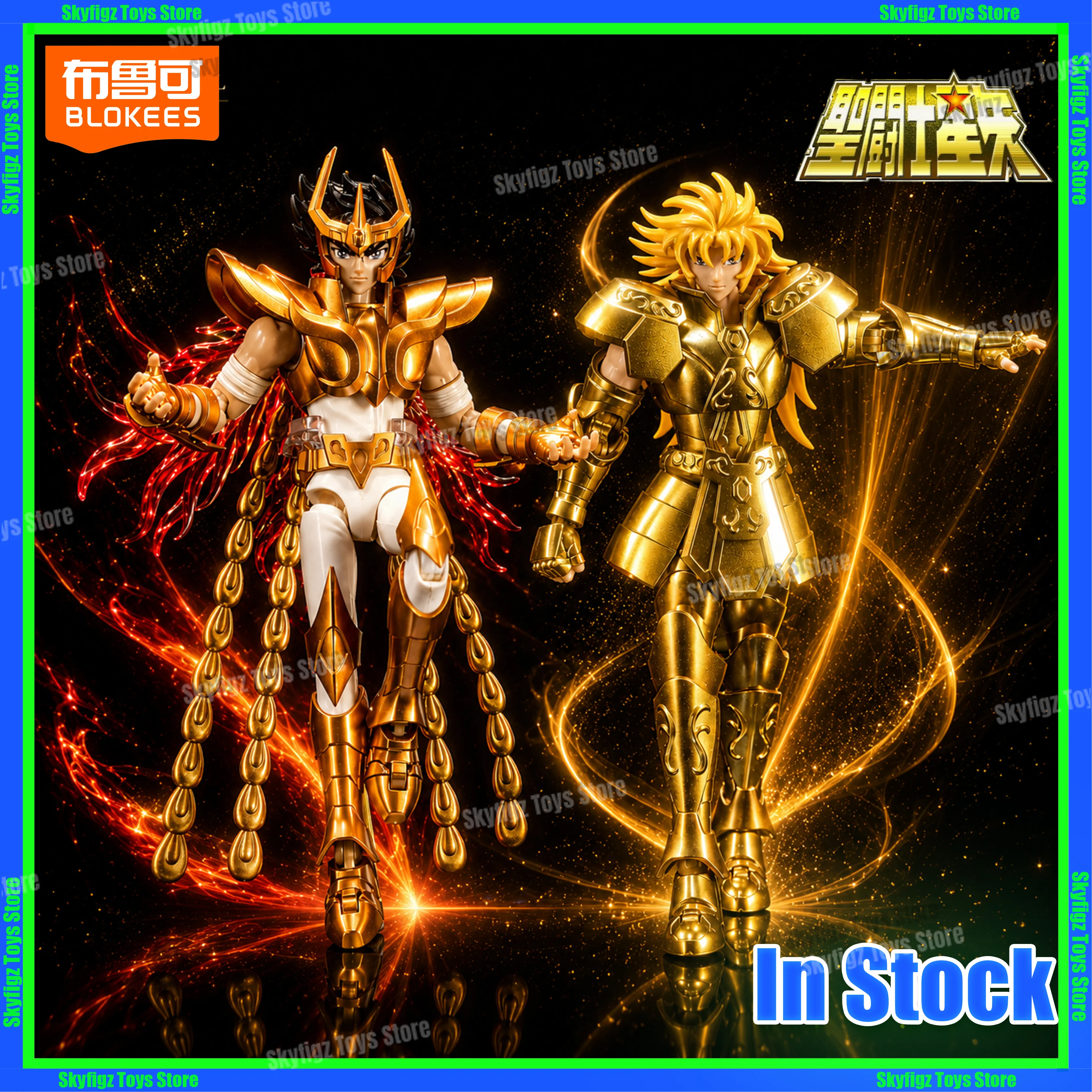 Em Estoque BLOKEES Phoenix Yihui Genuíno Saint Seiya Gemini Cavaleiro de Ouro Saga Boneco Articulado Brinquedo Anime Figura de Natal Presente