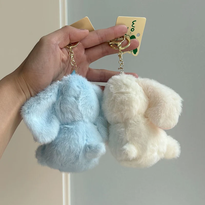 Zittende olifant knuffel klein hangend ornament paar tas accessoire schattig meisje schooltas accessoire sleutelhanger