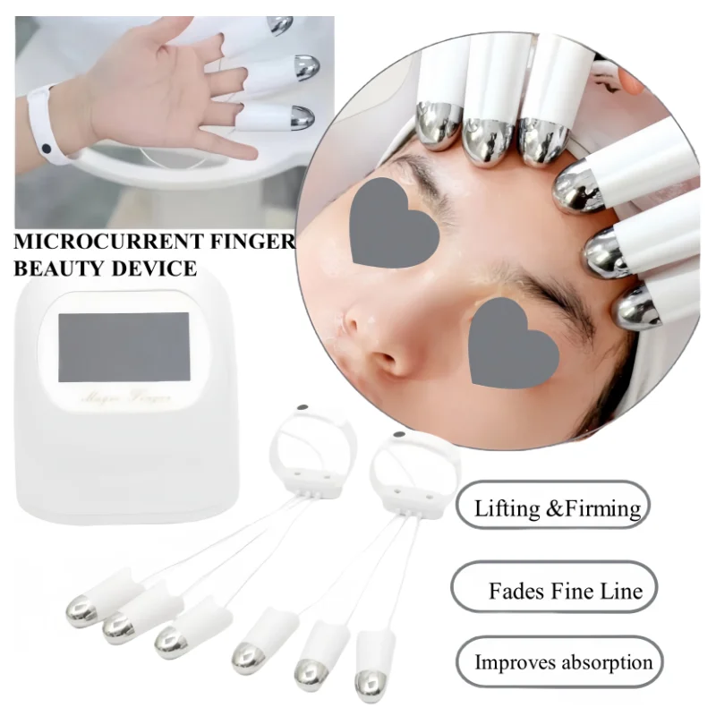 المكتبة الذكية T منتج التجميل الكهربائية ماجيك إصبع مدلك جهاز مكركرنت الإصبع الذهبي لشد الوجه #3