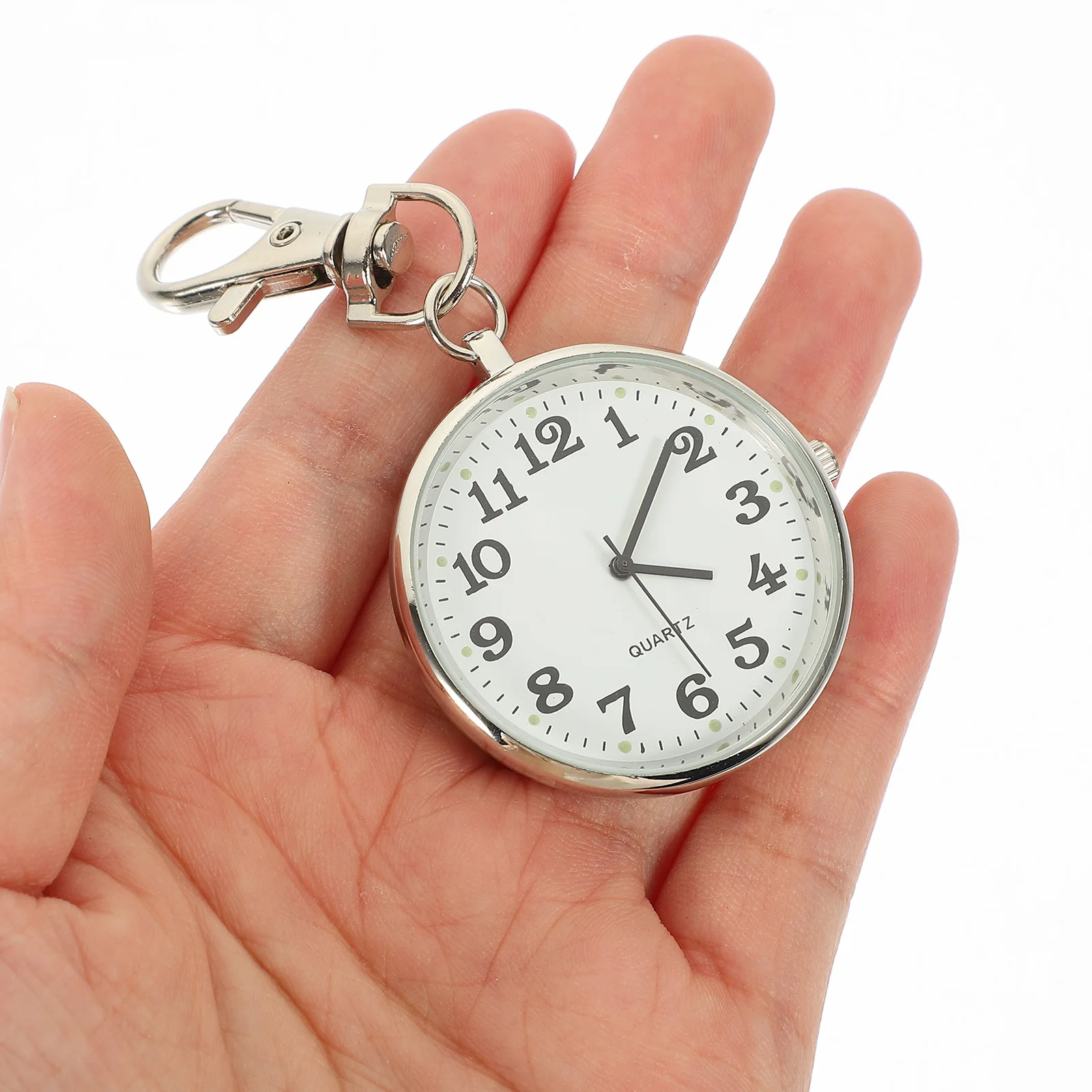قطعتان من قلادة ساعة الجيب الأنيقة للرجال والنساء، حركة ممتازة، هدية وقت دقيق، حفلة يومية، تسوق فضي ذهبي #5