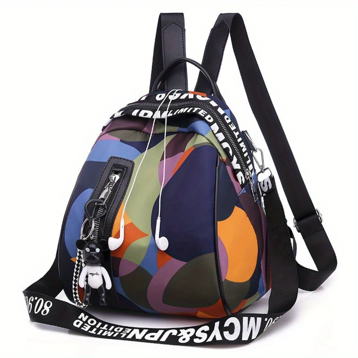 

Multifunctional Colorful Fashion Backpack, Womens Anti-Theft Casual Backpack, Classic Commuter Backpack Makeupbag Messenger bag