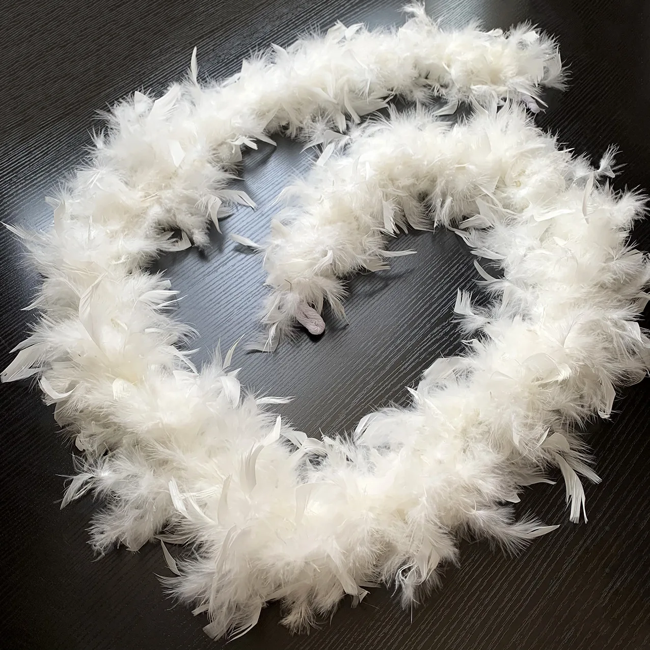 Fluffy White Turkey Feather Boa 2M 40G 60G 90G Chandelle Feather Scarf for Carnival Costume Party Dress Decor