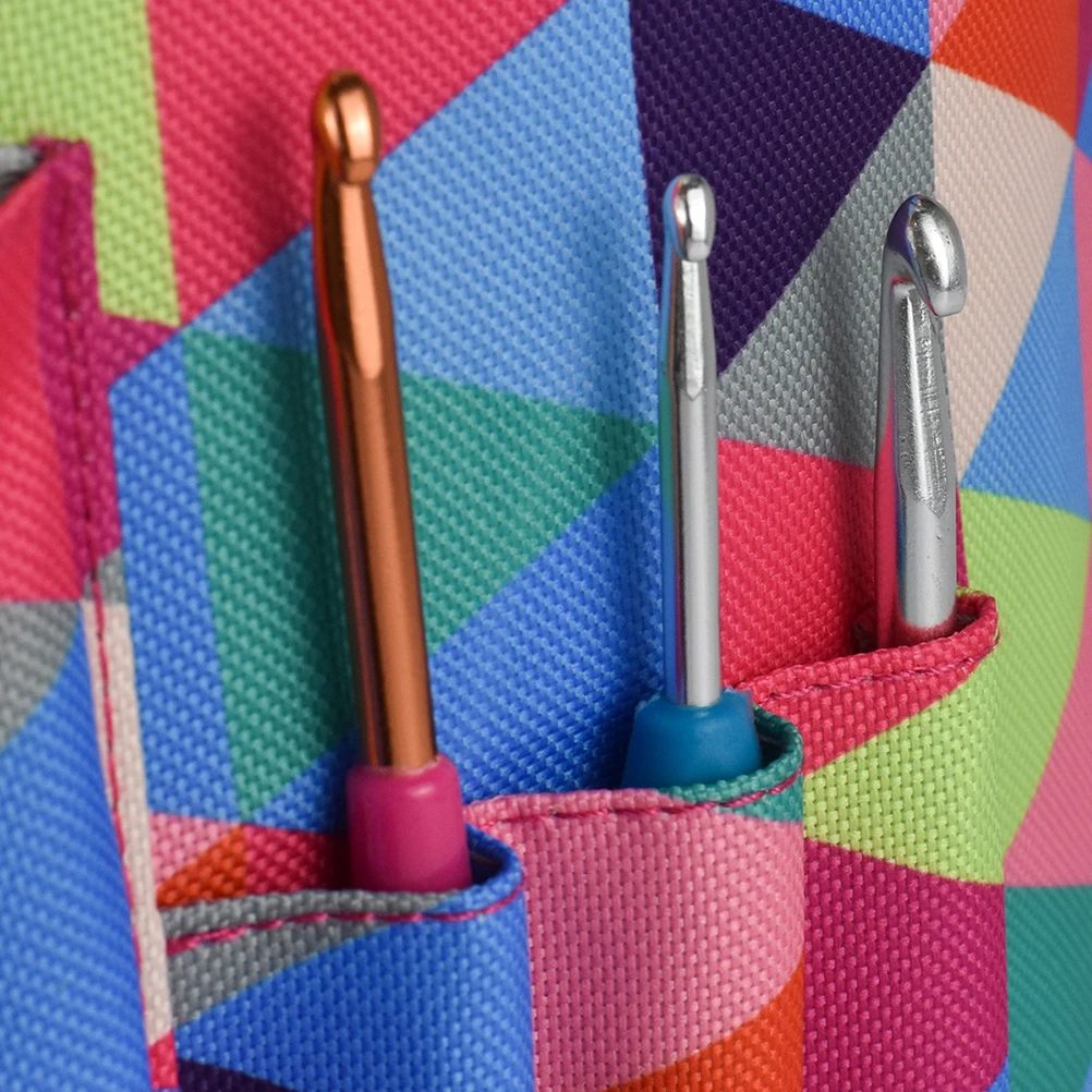 

Large Size Colorful Crochet Storage Bag Yarn Holder Round Wool Knitting Organizer Protects Wool Prevents Tangling
